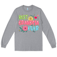 Heather Grey best grandma ever Long Sleeve Tee - JahusDesignShop