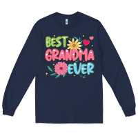 Navy best grandma ever Long Sleeve Tee - JahusDesignShop