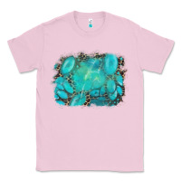 Bubblegum Pink turquoise leopard background Classic Tee - AdoDesignShop