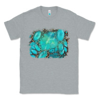 Heather Grey turquoise leopard background Classic Tee - AdoDesignShop