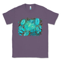 Lavender turquoise leopard background Classic Tee - AdoDesignShop