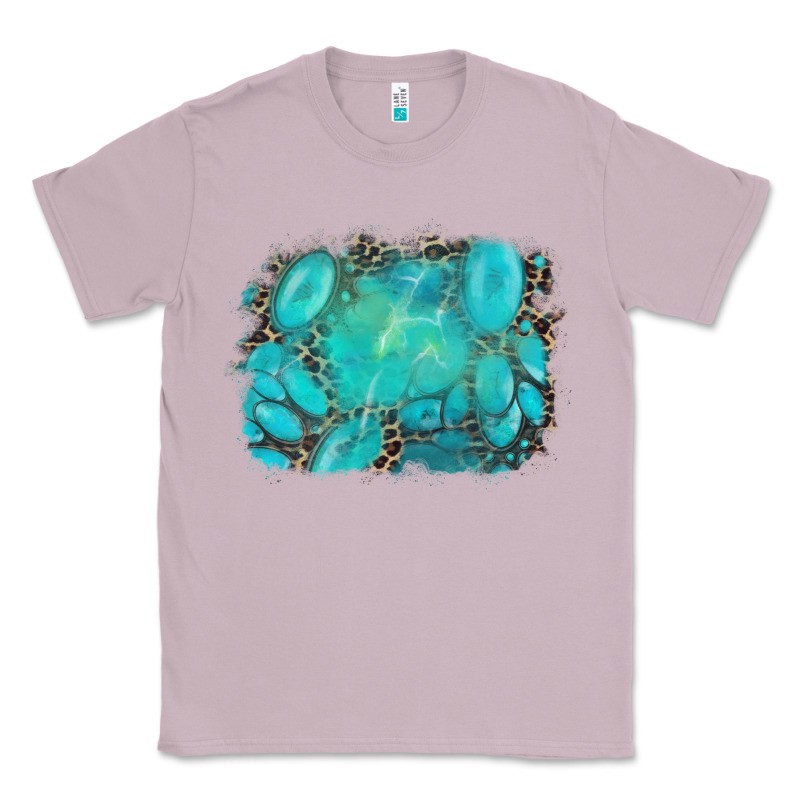 Turquoise Leopard Background Classic Tee by AdoDesignShop | Teevron