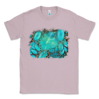Lilac turquoise leopard background Classic Tee - AdoDesignShop