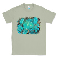Matcha turquoise leopard background Classic Tee - AdoDesignShop