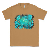 Toasted Coconut turquoise leopard background Classic Tee - AdoDesignShop
