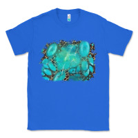 True Royal turquoise leopard background Classic Tee - AdoDesignShop