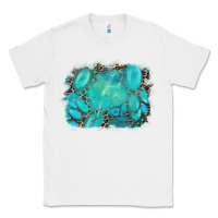 White turquoise leopard background Classic Tee - AdoDesignShop