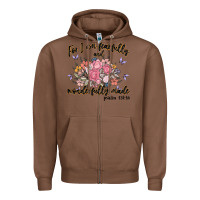 Chestnut for i am fearfully and wonderfully made Zipper Hoodie - MaliasSmallBusiness