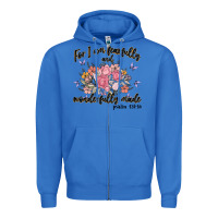 True Royal for i am fearfully and wonderfully made Zipper Hoodie - MaliasSmallBusiness