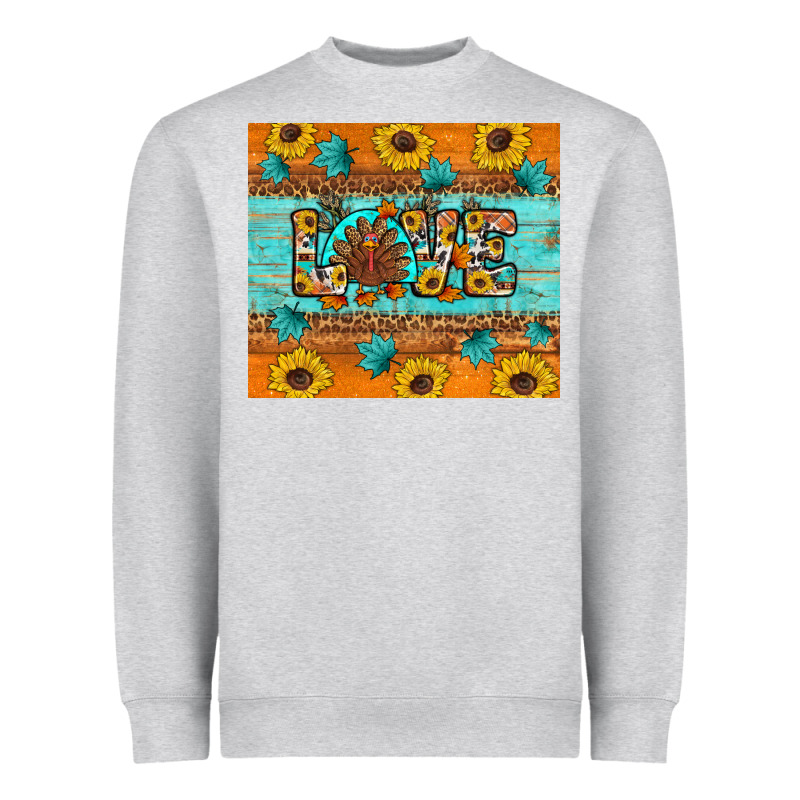 Sunflower Leopard Thanksgiving Love Heavyweight Sweatshirt by Artiststas | Teevron