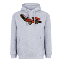 Heather Grey red ditch witch Heavyweight Hoodie - LillyAllenDesigns