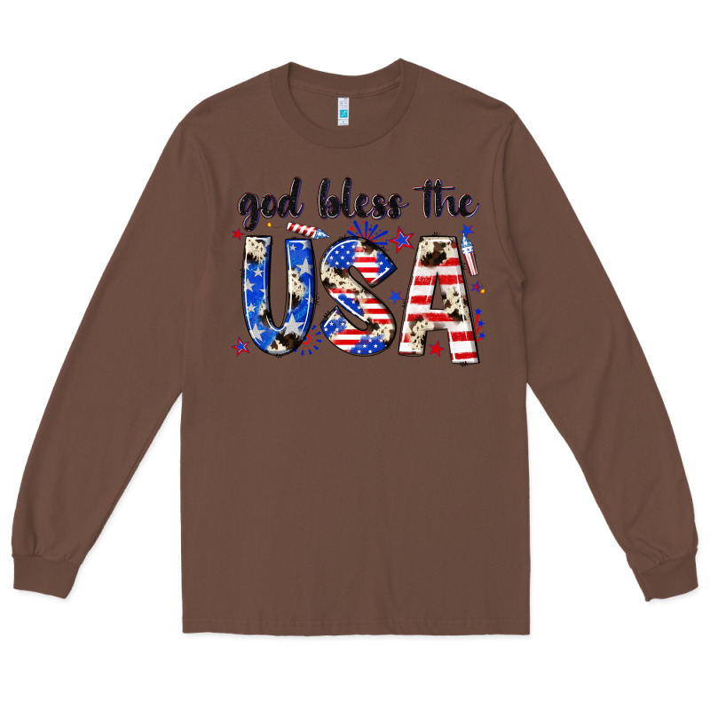 God Bless The Usa Long Sleeve Tee by NancyCooperArtShop | Teevron