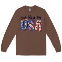 Chestnut god bless the usa Long Sleeve Tee - NancyCooperArtShop