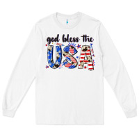 White god bless the usa Long Sleeve Tee - NancyCooperArtShop