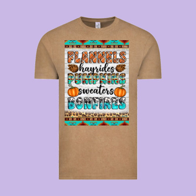 Flannels Hayrides Pumpkins Sweaters Bonfires Vintage Tee Designed By Artiststas