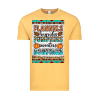 Vintage Mustard Flannels Hayrides Pumpkins Sweaters Bonfires Vintage Tee - Artiststas