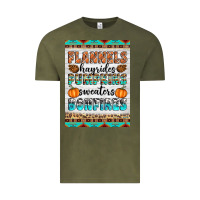 Vintage Olive Flannels Hayrides Pumpkins Sweaters Bonfires Vintage Tee - Artiststas