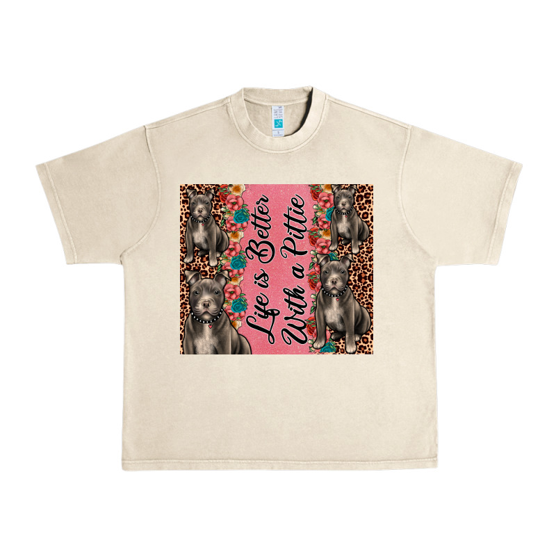 Life Is Better With A Pittie Urban Heavy Tee by JahusDesignShop | Teevron