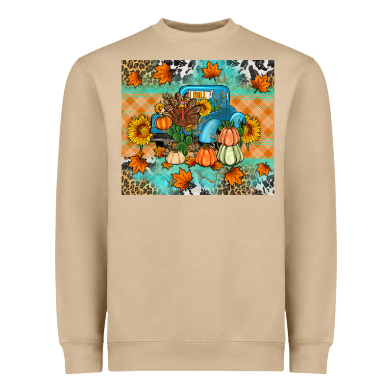 Thanksgiving Truck With Turkey Heavyweight Sweatshirt by Artiststas | Teevron