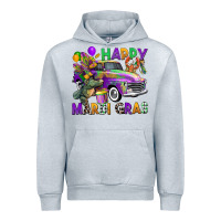 Heather Grey happy mardi gras truck Urban Hoodie - CowGirlArtShop