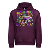 Mauve Wine happy mardi gras truck Urban Hoodie - CowGirlArtShop