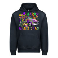 Navy happy mardi gras truck Urban Hoodie - CowGirlArtShop