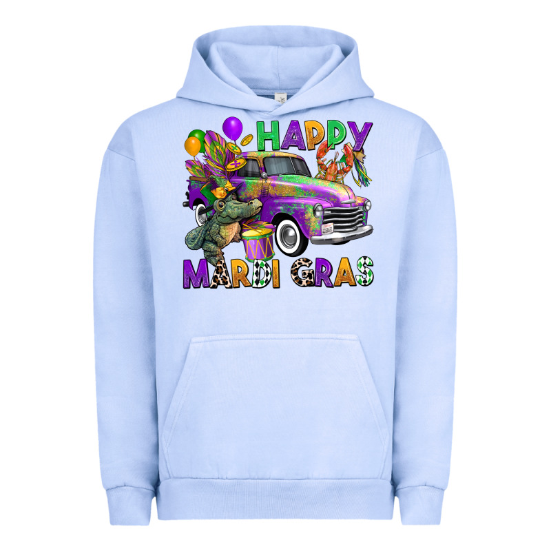Happy Mardi Gras Truck Urban Hoodie by CowGirlArtShop | Teevron