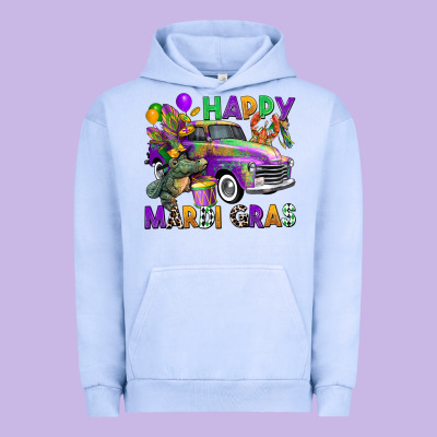 Happy Mardi Gras Truck Urban Hoodie Designed By Cowgirlartshop
