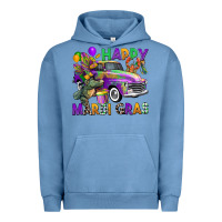 Pigment Pebble Blue happy mardi gras truck Urban Hoodie - CowGirlArtShop