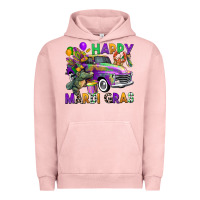 Pigment Salmon happy mardi gras truck Urban Hoodie - CowGirlArtShop