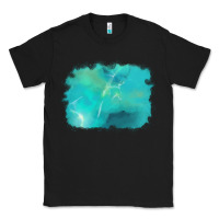 Black turquoise background Classic Tee - AdoDesignShop
