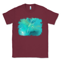 Burgundy turquoise background Classic Tee - AdoDesignShop
