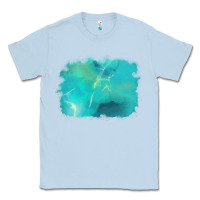 Dusty Blue turquoise background Classic Tee - AdoDesignShop