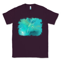 Plum turquoise background Classic Tee - AdoDesignShop