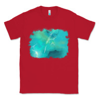 Red turquoise background Classic Tee - AdoDesignShop