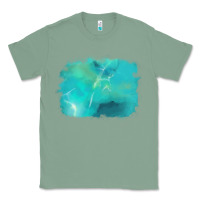 Sage turquoise background Classic Tee - AdoDesignShop