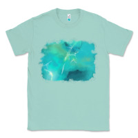 Seafoam turquoise background Classic Tee - AdoDesignShop