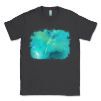 Smoke turquoise background Classic Tee - AdoDesignShop