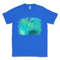True Royal turquoise background Classic Tee - AdoDesignShop