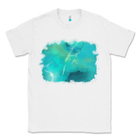 White turquoise background Classic Tee - AdoDesignShop