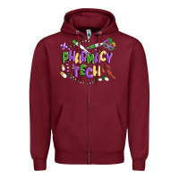 Burgundy pharmacy tech Zipper Hoodie - MaliasSmallBusiness