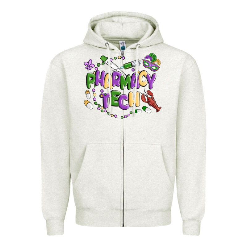 Pharmacy Tech Zipper Hoodie by MaliasSmallBusiness | Teevron