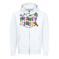 White pharmacy tech Zipper Hoodie - MaliasSmallBusiness