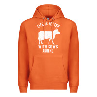 Carrot Life Is Better With Cows Around Premium Hoodie - Bettercallsaul