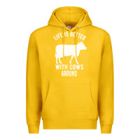 Lemon Life Is Better With Cows Around Premium Hoodie - Bettercallsaul