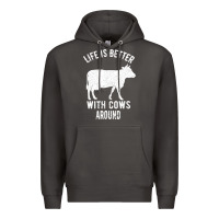 Smoke Life Is Better With Cows Around Premium Hoodie - Bettercallsaul