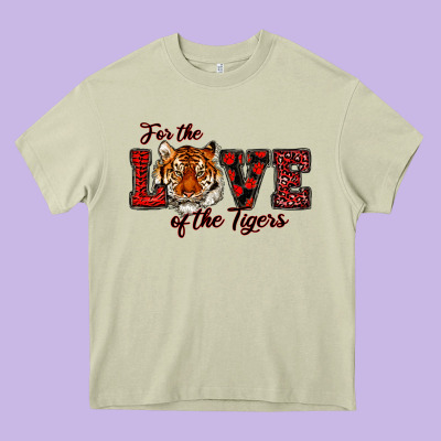 Heavy Core Tee for the love of the tigers red