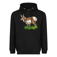 Black pronghorn Heavyweight Hoodie - LillyAllenDesigns