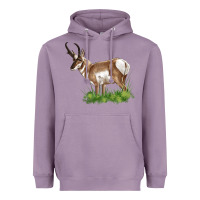 Lavender pronghorn Heavyweight Hoodie - LillyAllenDesigns