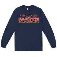 Navy yorkie dogs Long Sleeve Tee - Jasminsmagicworld